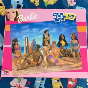 Mattel Barbie Beach Puzzle - COMPLETE Surf Ages 5-8 100 pieces year 2000